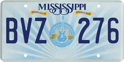 MS license plate BVZ276