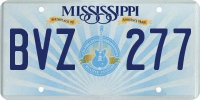 MS license plate BVZ277