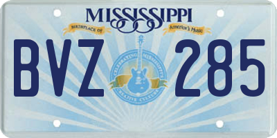 MS license plate BVZ285