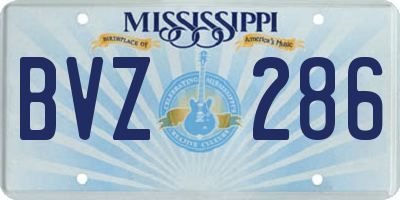 MS license plate BVZ286