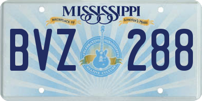 MS license plate BVZ288