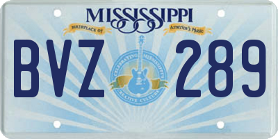 MS license plate BVZ289