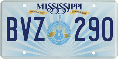 MS license plate BVZ290