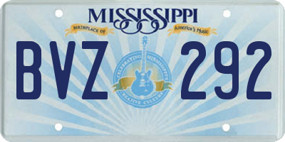 MS license plate BVZ292