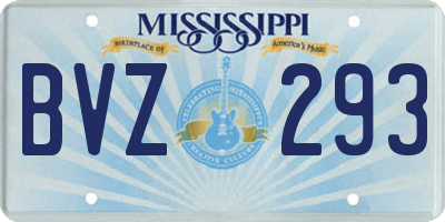 MS license plate BVZ293