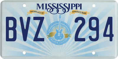 MS license plate BVZ294