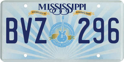 MS license plate BVZ296