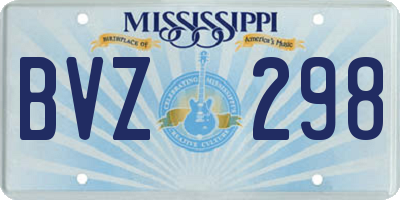 MS license plate BVZ298