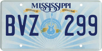 MS license plate BVZ299