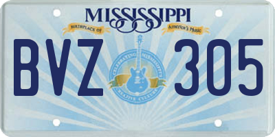 MS license plate BVZ305
