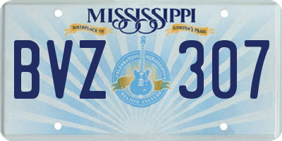 MS license plate BVZ307