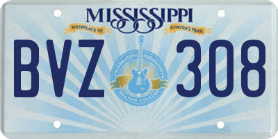 MS license plate BVZ308