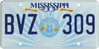 MS license plate BVZ309