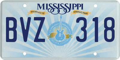 MS license plate BVZ318