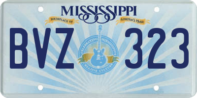 MS license plate BVZ323