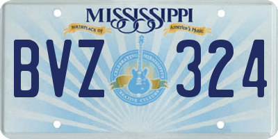 MS license plate BVZ324