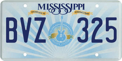 MS license plate BVZ325
