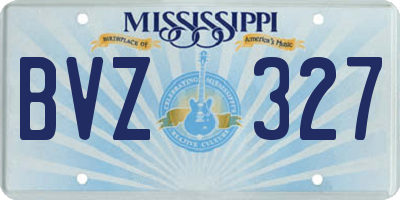 MS license plate BVZ327