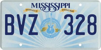 MS license plate BVZ328