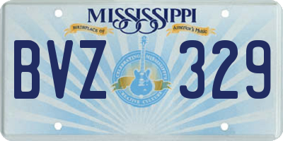 MS license plate BVZ329