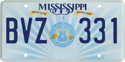 MS license plate BVZ331