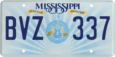 MS license plate BVZ337