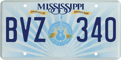 MS license plate BVZ340