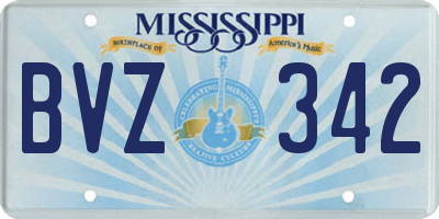 MS license plate BVZ342