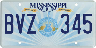 MS license plate BVZ345