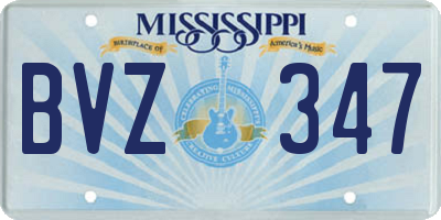 MS license plate BVZ347