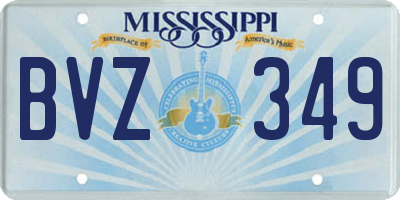 MS license plate BVZ349