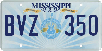 MS license plate BVZ350