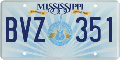 MS license plate BVZ351