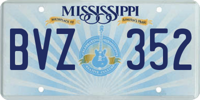 MS license plate BVZ352
