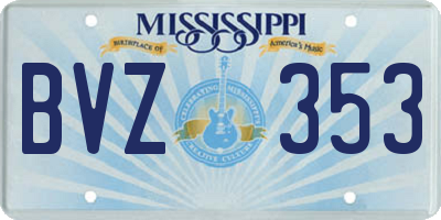 MS license plate BVZ353