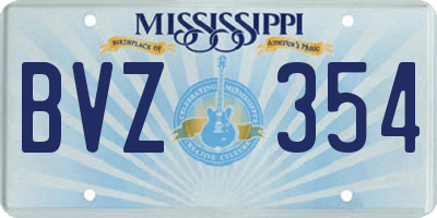 MS license plate BVZ354