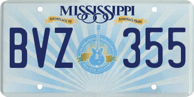 MS license plate BVZ355