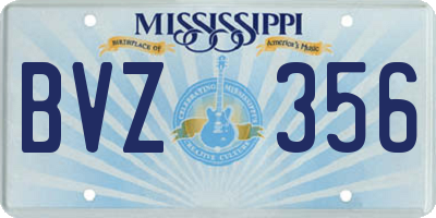 MS license plate BVZ356