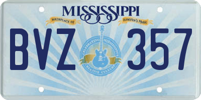 MS license plate BVZ357