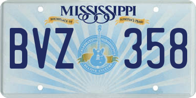 MS license plate BVZ358