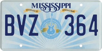 MS license plate BVZ364