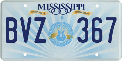 MS license plate BVZ367