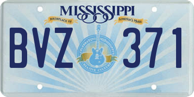 MS license plate BVZ371