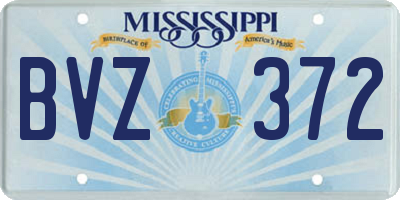 MS license plate BVZ372