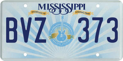 MS license plate BVZ373