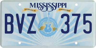MS license plate BVZ375