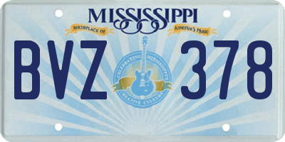 MS license plate BVZ378