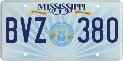 MS license plate BVZ380