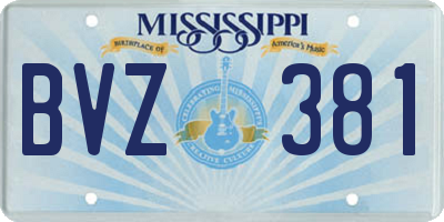 MS license plate BVZ381