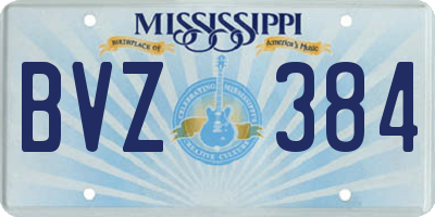 MS license plate BVZ384